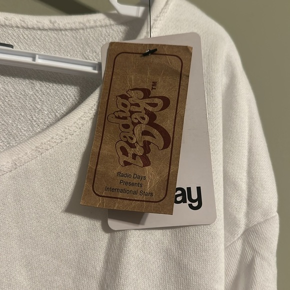 Radio Days vintage deadstock 1985 Audrey Hepburn 3/4 jogger top M - Picture 5 of 8